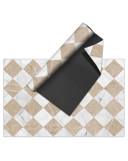 Tapis en vinyle d'intérieur/extérieur Gadir Sepia multicolore - 100x160x2.8 cm