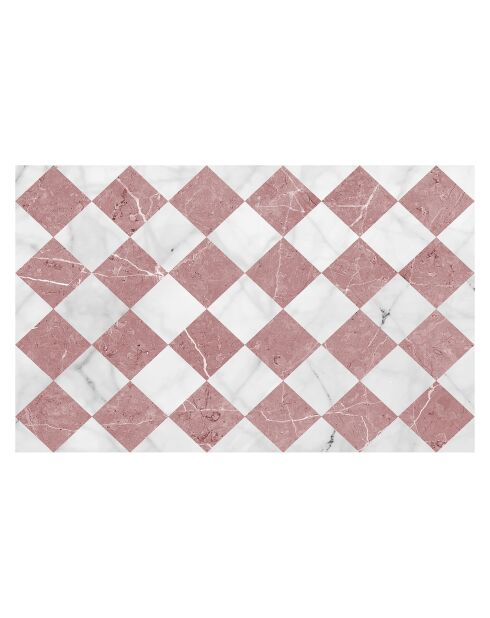 Tapis en vinyle d'intérieur/extérieur Gadir Rojo multicolore - 100x160x2.8 cm