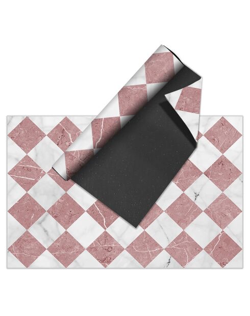 Tapis en vinyle d'intérieur/extérieur Gadir Rojo multicolore - 100x160x2.8 cm