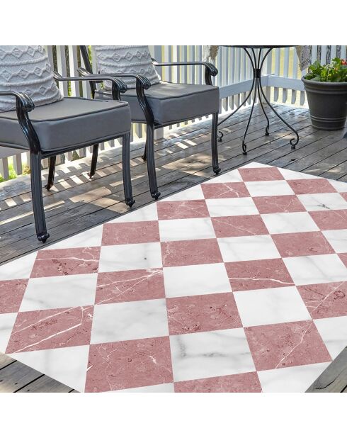 Tapis en vinyle d'intérieur/extérieur Gadir Rojo multicolore - 140x200x2.8 cm