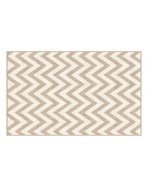 Tapis en vinyle d'intérieur/extérieur Natural chevron vertical multicolore - 100x160x2.8 cm