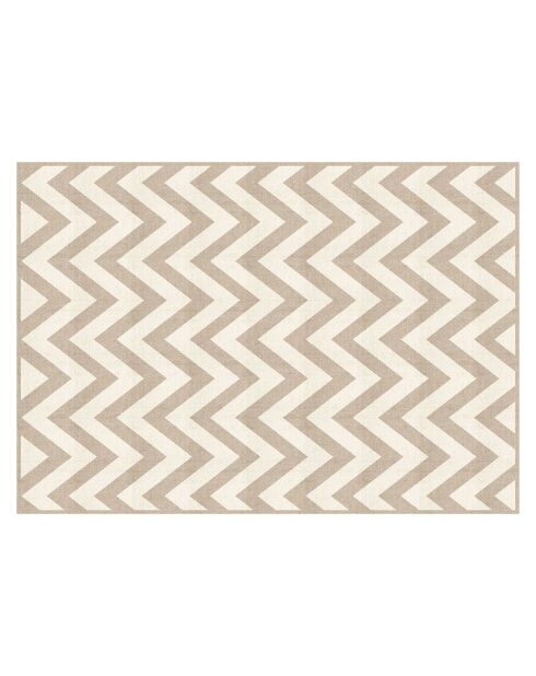 Tapis en vinyle d'intérieur/extérieur Natural chevron vertical multicolore - 140x200x2.8 cm