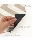 Tapis en vinyle d'intérieur/extérieur Natural chevron vertical multicolore - 140x200x2.8 cm