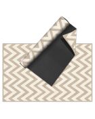 Tapis en vinyle d'intérieur/extérieur Natural chevron vertical multicolore - 140x200x2.8 cm