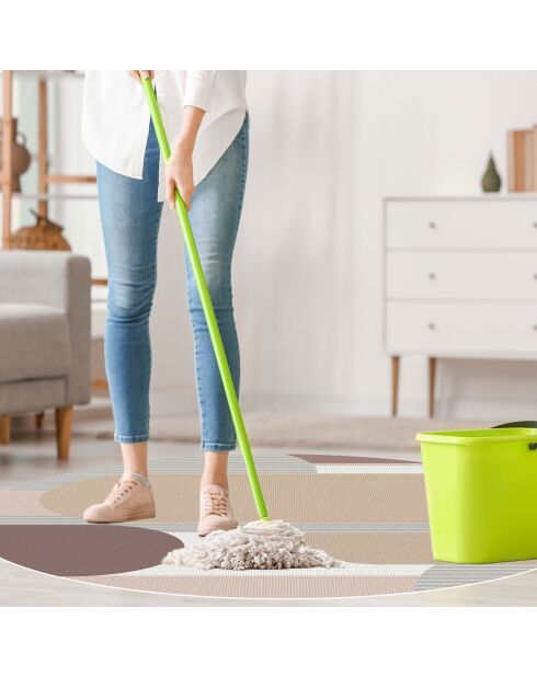 Tapis en vinyle d'intérieur/extérieur Mai multicolore - D.150x2.8 cm