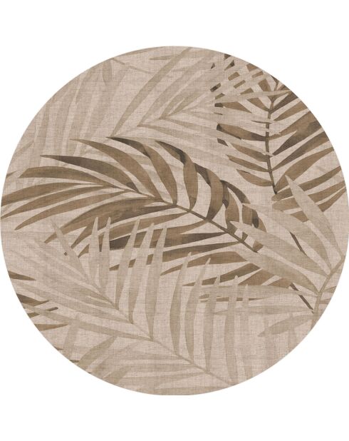 Tapis en vinyle d'intérieur/extérieur Natural palmeras sepia multicolore - D.150x2.8 cm