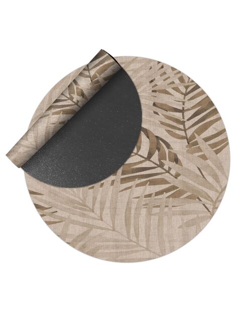 Tapis en vinyle d'intérieur/extérieur Natural palmeras sepia multicolore - D.150x2.8 cm