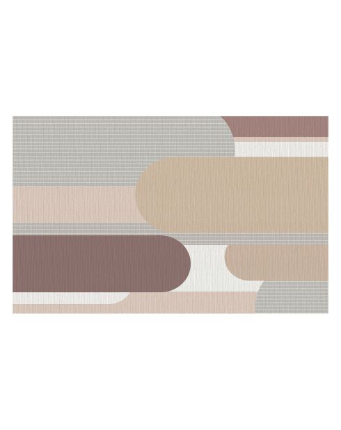 Tapis en vinyle d'intérieur/extérieur Mai multicolore - 100x160x2.8 cm