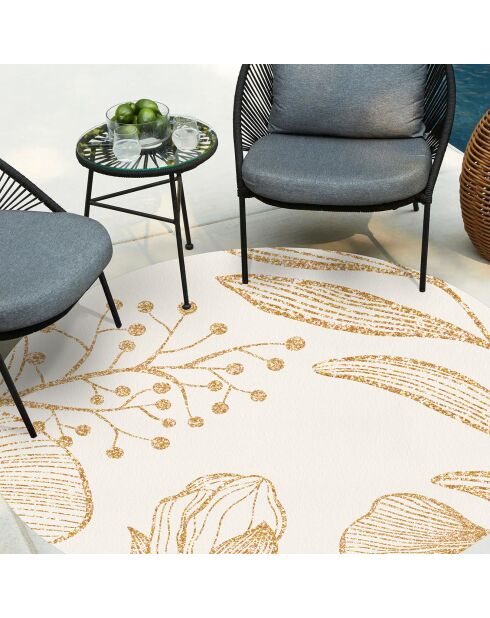 Tapis en vinyle d'intérieur/extérieur Annabella multicolore - D.150x2.8 cm