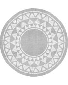 Tapis en vinyle d'intérieur/extérieur Khamba grey multicolore - D.200x2.8 cm