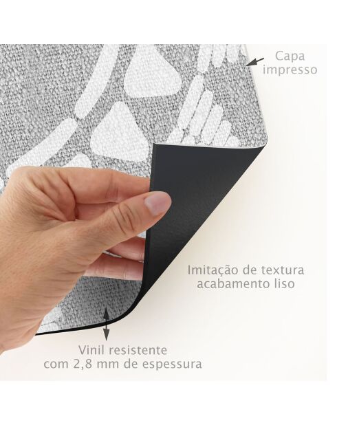 Tapis en vinyle d'intérieur/extérieur Khamba grey multicolore - D.200x2.8 cm