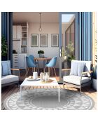 Tapis en vinyle d'intérieur/extérieur Khamba grey multicolore - D.200x2.8 cm