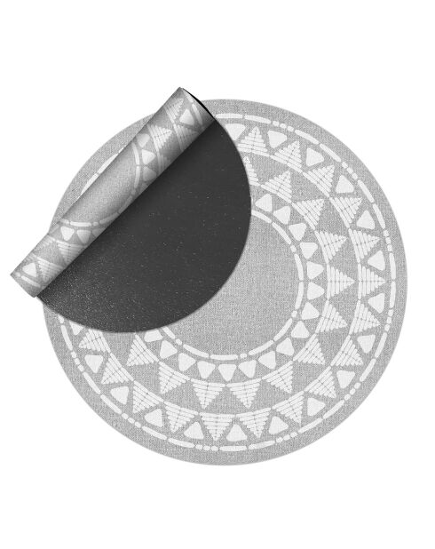 Tapis en vinyle d'intérieur/extérieur Khamba grey multicolore - D.200x2.8 cm