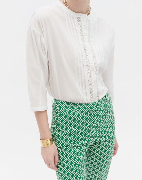 Pantalon fuselé Pgabin imprimé chlorophylle