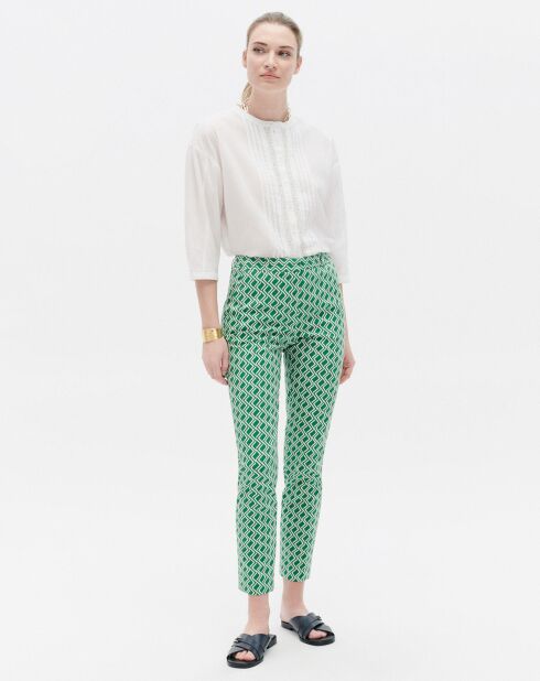 Pantalon fuselé Pgabin imprimé chlorophylle