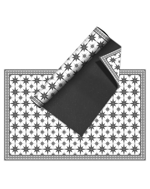 Tapis en vinyle d'intérieur/extérieur Étoiles multicolore - 140x200x2.8 cm