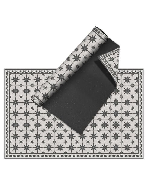 Tapis en vinyle d'intérieur/extérieur Étoiles Gris Foncé multicolore - 200x266x2.8 cm