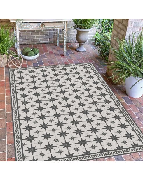 Tapis en vinyle d'intérieur/extérieur Étoiles Gris Foncé multicolore - 200x266x2.8 cm