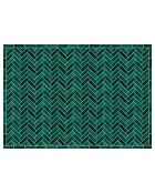 Tapis en vinyle d'intérieur/extérieur Zellige verde multicolore - 140x200x2.8 cm