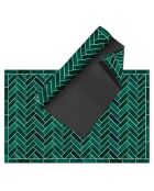 Tapis en vinyle d'intérieur/extérieur Zellige verde multicolore - 140x200x2.8 cm