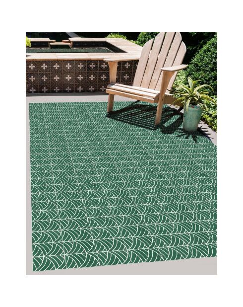 Tapis en vinyle d'intérieur/extérieur Zellige Fez multicolore - 100x160x2.8 cm