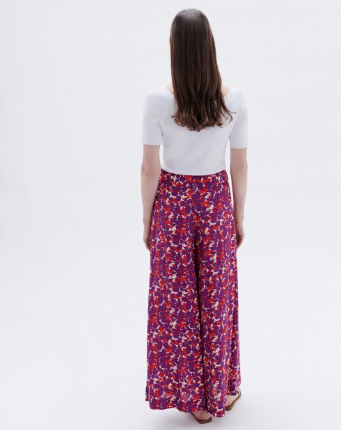 Pantalon ample Pfabrice violet/rouge