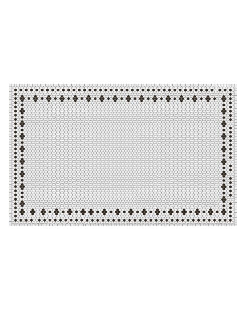 Tapis en vinyle d'intérieur/extérieur Marie multicolore - 100x160x2.8 cm