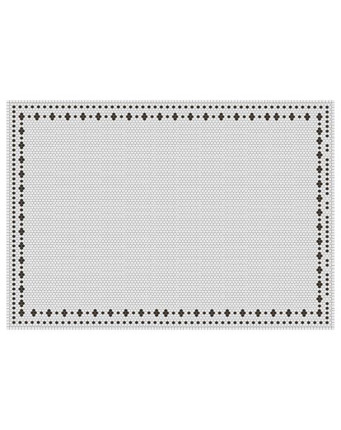 Tapis en vinyle d'intérieur/extérieur Marie multicolore - 140x200x2.8 cm