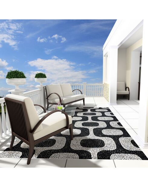 Tapis en vinyle d'intérieur/extérieur Ipanema multicolore - 100x160x2.8 cm