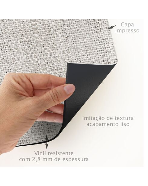 Tapis en vinyle d'intérieur/extérieur Forma Textura Raffia gris - 90x115x2.8 cm