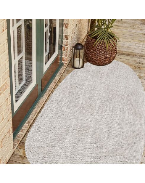 Tapis en vinyle d'intérieur/extérieur Forma Textura Raffia gris - 90x115x2.8 cm