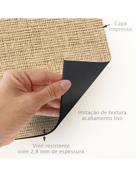 Tapis en vinyle d'intérieur/extérieur Forma Fibra Natural beige - 90x115x2.8 cm