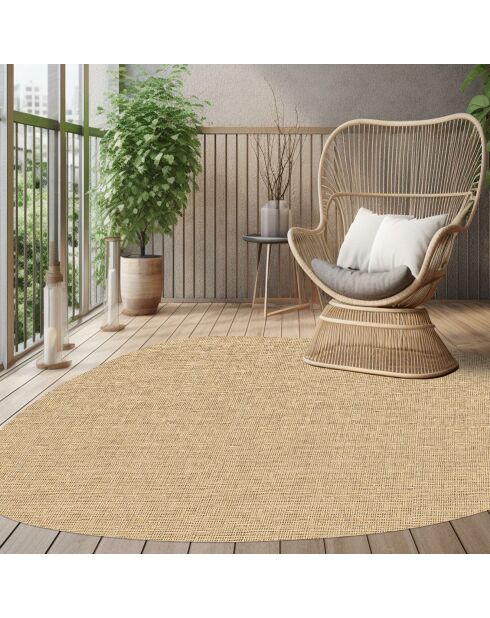 Tapis en vinyle d'intérieur/extérieur Forma Fibra Natural beige - 90x115x2.8 cm
