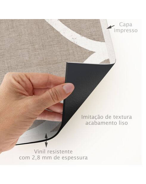 Tapis en vinyle d'intérieur/extérieur Celosía Natural multicolore - 50x140x2.8 cm