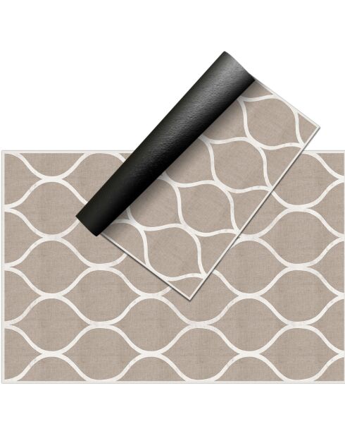 Tapis en vinyle d'intérieur/extérieur Celosía Natural multicolore - 50x140x2.8 cm