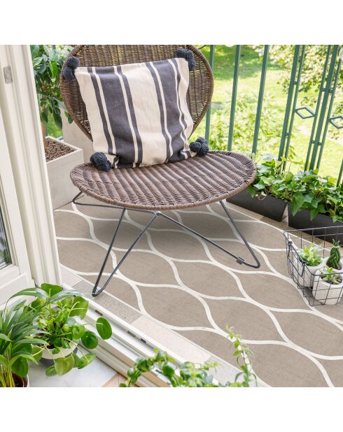 Tapis en vinyle d'intérieur/extérieur Celosía Natural multicolore - 50x140x2.8 cm