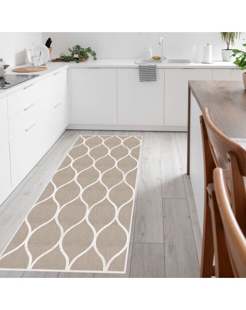 Tapis en vinyle d'intérieur/extérieur Celosía Natural multicolore - 66x150x2.8 cm