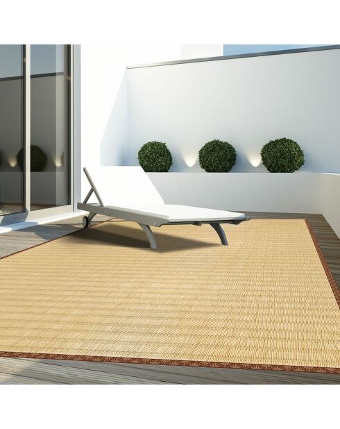 Tapis en vinyle d'intérieur/extérieur Tatami multicolore - 66x180x2.8 cm