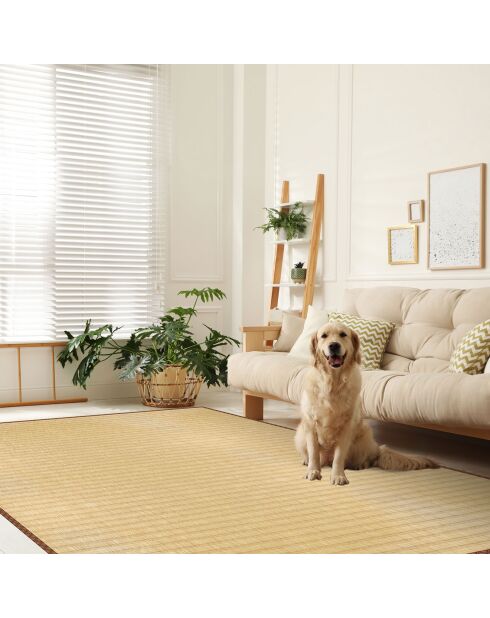 Tapis en vinyle d'intérieur/extérieur Tatami multicolore - 66x180x2.8 cm