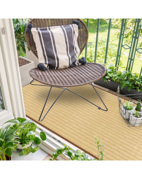 Tapis en vinyle d'intérieur/extérieur Tatami multicolore - 66x180x2.8 cm