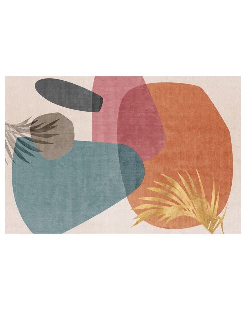 Tapis en vinyle d'intérieur/extérieur Pal multicolore - 100x150x2.8 cm