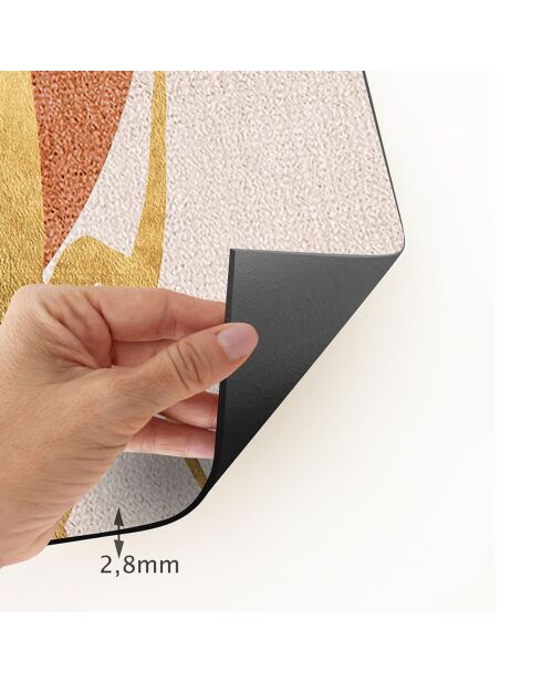 Tapis en vinyle d'intérieur/extérieur Pal multicolore - 100x150x2.8 cm