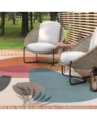 Tapis en vinyle d'intérieur/extérieur Pal multicolore - 160x240x2.8 cm