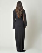 Robe en crêpe Vanessa noire