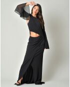 Robe en crêpe Vanessa noire