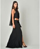 Robe en crêpe Vanessa noire