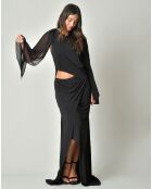 Robe en crêpe Vanessa noire