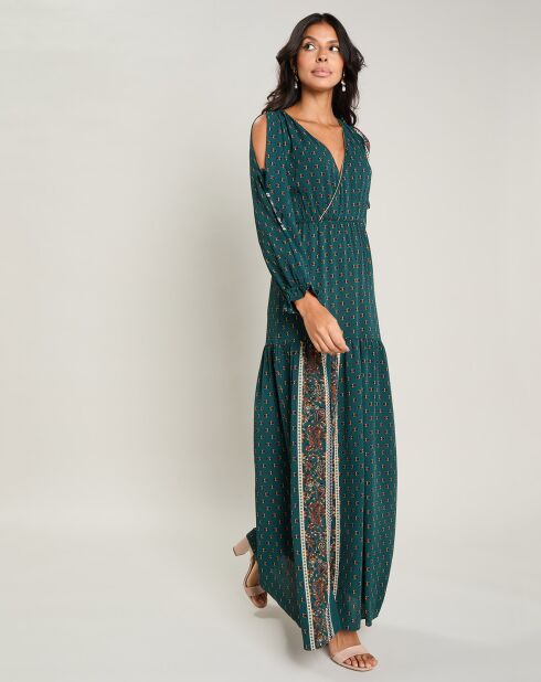 Robe Charlotte imprimée kaki