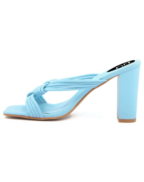 Mules Marina azul claro - Tacón 7 cm