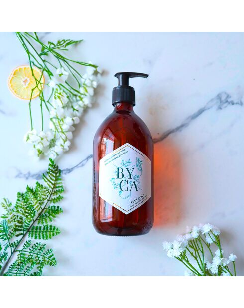 Gel lavant sans rinçage flacon verre Petit Grain - 480 ml